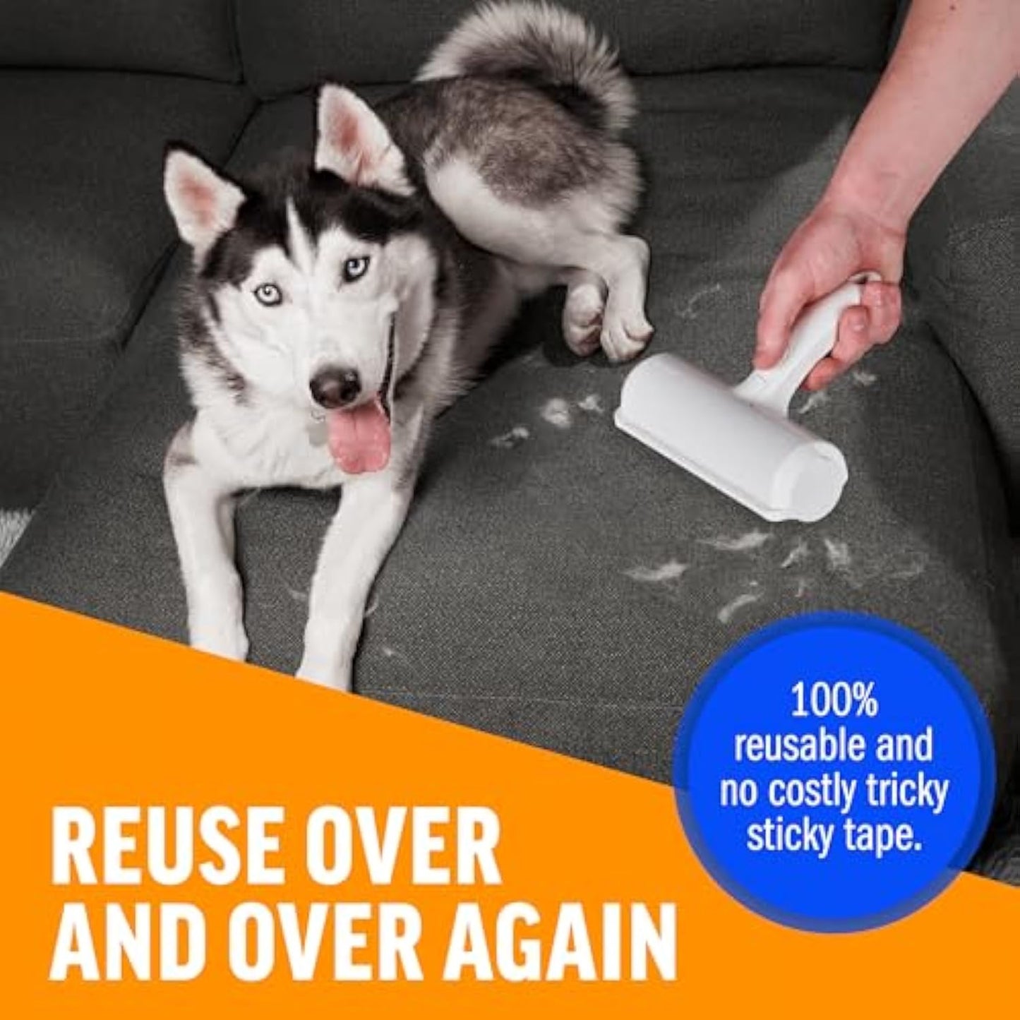 Pet Hair Roller – Reusable Fur Remover for Couch & Clothing