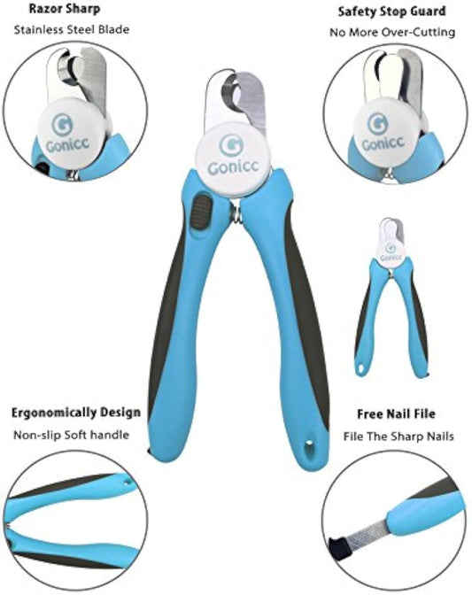 Pet Nail Clippers with Safety Guard & File – for Dogs & Cats